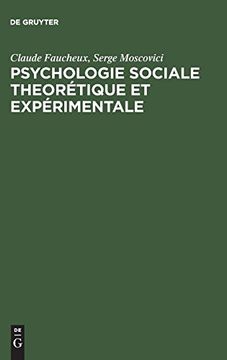 portada Psychologie Sociale Theorétique et Expérimentale (en Francés)