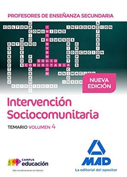 portada Profesores de Enseñanza Secundaria Intervención Sociocomunitaria. Temario Volumen 4