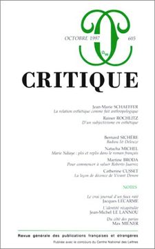 portada Revue Critique 605