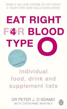 portada Eat Right for Blood Type O: Individual Food, Drink and Supplement lists
