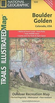 portada boulder/golden, colorado, usa outdoor recreation map (in English)