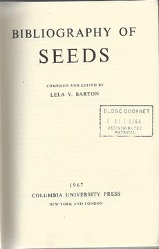 portada Bibliography of Seeds (in English)