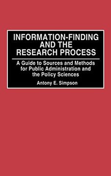 portada Information-Finding and the Research Process: A Guide to Sources and Methods for Public Administration and the Policy Sciences (in English)