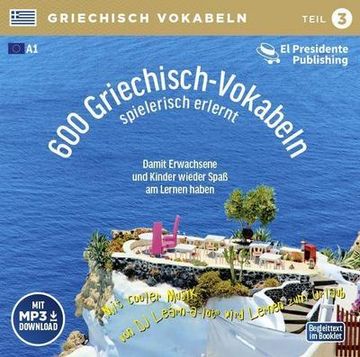 portada 600 Griechisch-Vokabeln Spielerisch Erlernt - Teil 3: Neugriechisch Niveau a1 - Ideal zum "Nebenbei-Lernen"