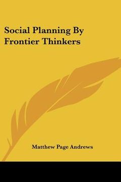 portada social planning by frontier thinkers (in English)
