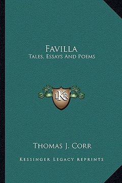 portada favilla: tales, essays and poems (en Inglés)