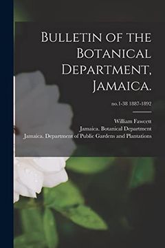 portada Bulletin of the Botanical Department, Jamaica.; no.1-38 1887-1892 (en Inglés)