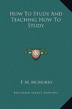 portada how to study and teaching how to study (en Inglés)