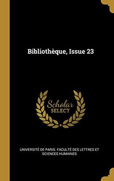 portada Bibliothèque, Issue 23 (in French)