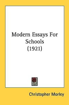 portada modern essays for schools (1921) (in English)