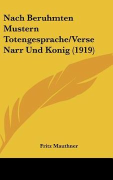 portada nach beruhmten mustern totengesprache/verse narr und konig (1919) (en Inglés)