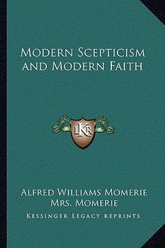 portada modern scepticism and modern faith (en Inglés)