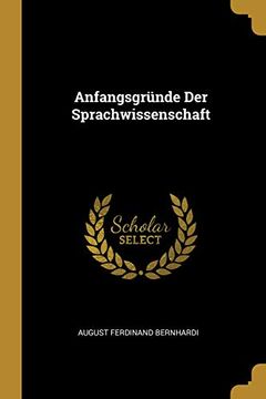 portada Anfangsgründe Der Sprachwissenschaft (en Alemán)