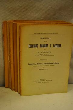 portada Manuel De Los Estudios Griegos Y Latinos