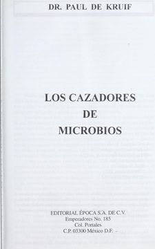 portada CAZADORES DE MICROBIOS. -NUEVO TALENTO-