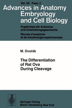 portada the differentiation of rat ova during cleavage (en Inglés)