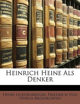 portada Heinrich Heine ALS Denker (en Alemán)