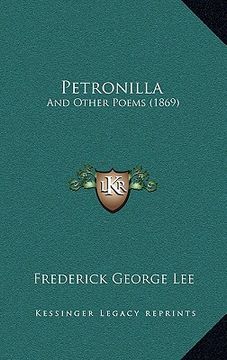 portada petronilla: and other poems (1869) (en Inglés)