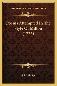 portada Poems Attempted In The Style Of Milton (1776) (en Inglés)