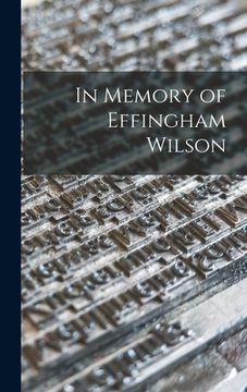 portada In Memory of Effingham Wilson (en Inglés)