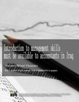 portada Introduction to management skills must be available to accountants in Iraq: 978-1-62265-913-5 (en Inglés)