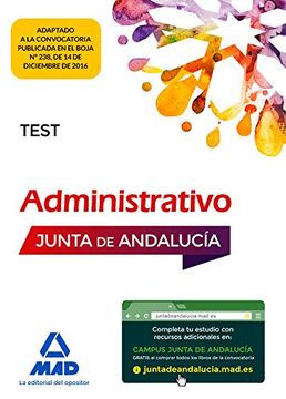 portada Administrativo de la Junta de Andalucía Turno Libre. Test