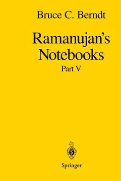 portada Ramanujan's Notebooks: Part V (en Inglés)