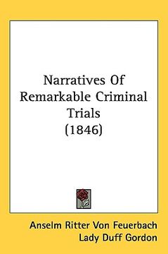 portada narratives of remarkable criminal trials (1846) (en Inglés)