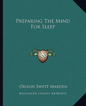 portada preparing the mind for sleep (en Inglés)