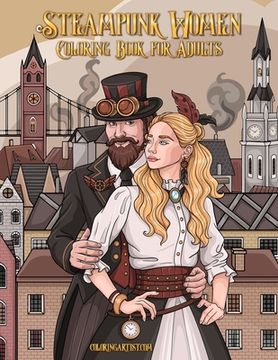 portada Steampunk Women Coloring Book for Adults