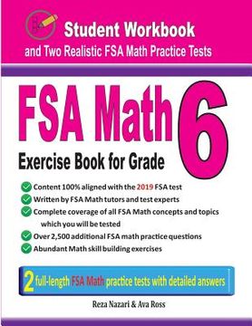portada FSA Math Exercise Book for Grade 6: Student Workbook and Two Realistic FSA Math Tests (en Inglés)
