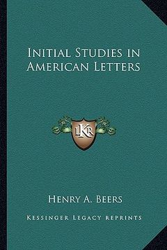 portada initial studies in american letters