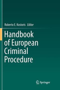 portada Handbook of European Criminal Procedure (en Inglés)