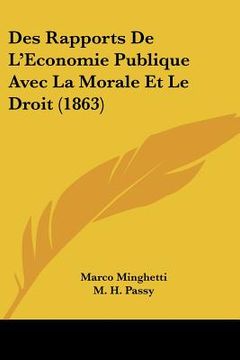 portada Des Rapports De L'Economie Publique Avec La Morale Et Le Droit (1863) (in French)