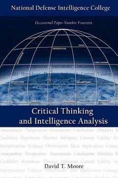 portada critical thinking and intelligence analysis (second edition) (en Inglés)