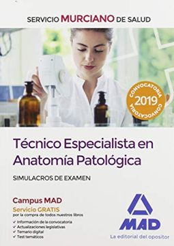 portada Técnico Especialista en Anatomía Patológica del Servicio Murciano de Salud. Simulacros de Examen