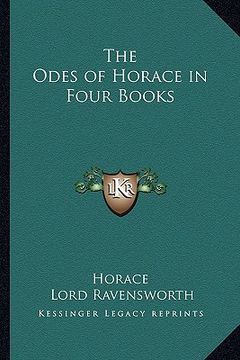 portada the odes of horace in four books (in English)