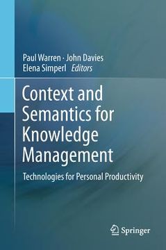 portada context and semantics for knowledge management (in English)
