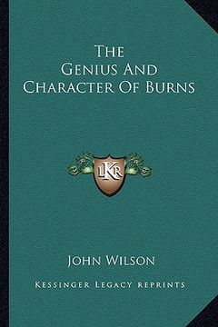 portada the genius and character of burns (en Inglés)
