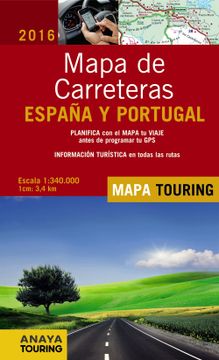 portada Mapa de Carreteras de España y Portugal 1: 340. 000, 2016 (Mapa Touring)