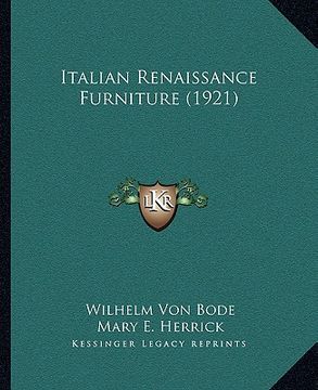 portada italian renaissance furniture (1921) (in English)