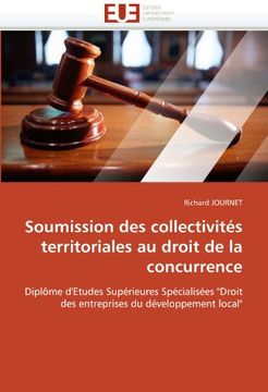 portada Soumission Des Collectivites Territoriales Au Droit de La Concurrence