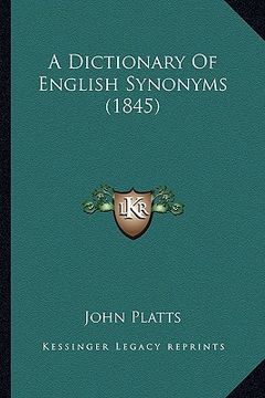 portada a dictionary of english synonyms (1845) (en Inglés)