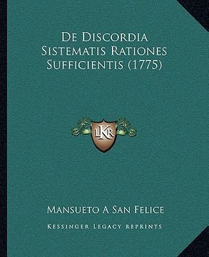 portada De Discordia Sistematis Rationes Sufficientis (1775) (in Latin)