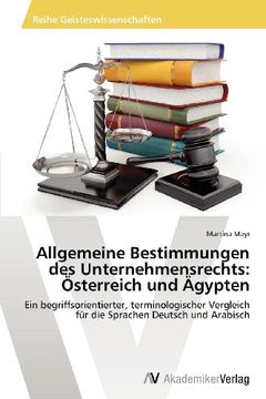 portada Allgemeine Bestimmungen des Unternehmensrechts: Österreich und Ägypten