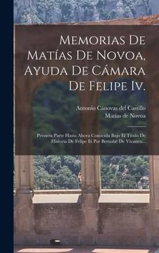portada Memorias de Matias de Novoa, Ayuda de Camara de Felipe iv.