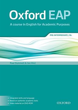portada Oxford Eap: Oxford English for Academic Purposes Pre-Intermediate. Student's Book + dvd Pack (in English)