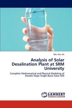 portada analysis of solar desalination plant at srm university (en Inglés)