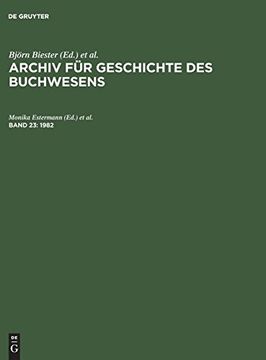 portada Archiv für Geschichte des Buchwesens, Band 23, Archiv für Geschichte des Buchwesens 