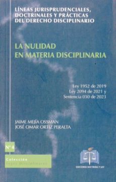 portada La Nulidad en Materia Disciplinaria (in Spanish)